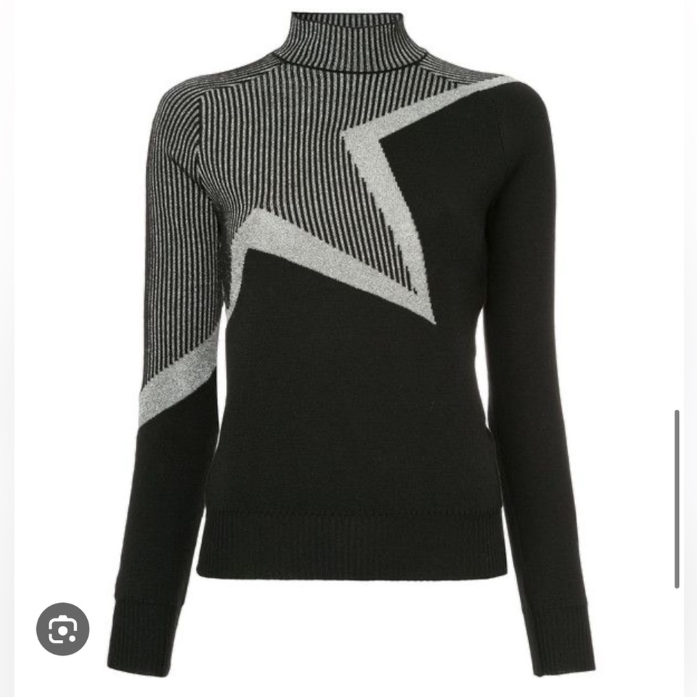 Mugler Metallic Star Wool Sweater
